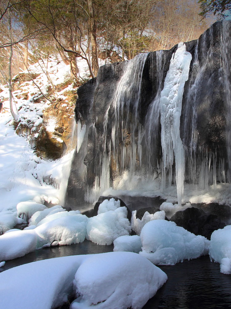 達沢不動滝の氷瀑